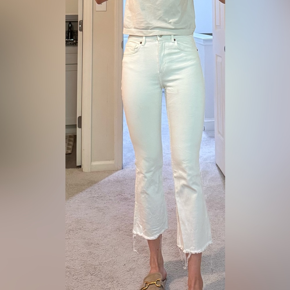 Women's White Flared Jeans